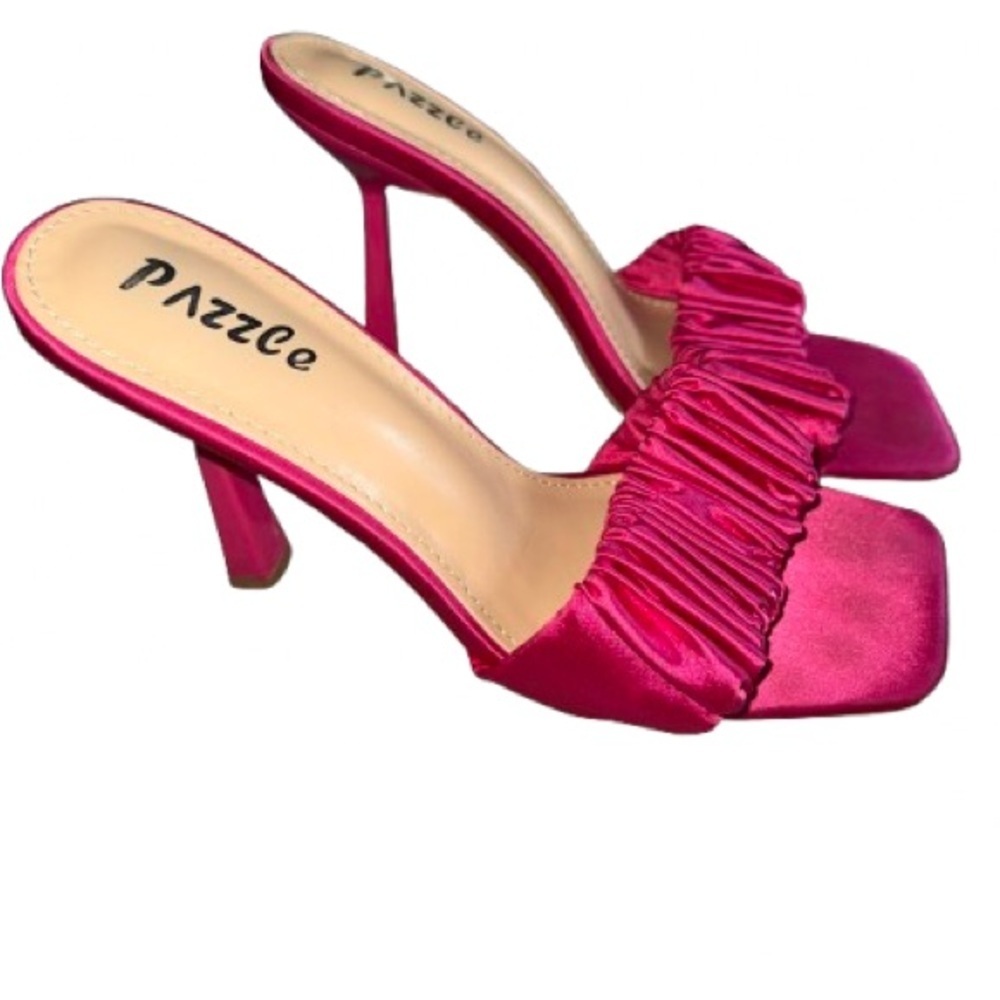 Pazzle Fuchsia Satin Heels